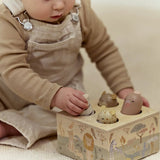 Little Dutch - Drewniana zabawka pop-up, safari friends
