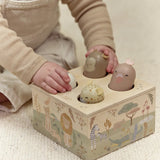 Little Dutch - Drewniana zabawka pop-up, safari friends