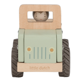 Little Dutch - Drewniany samochód zielony, safari friends