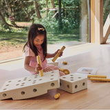 MODU - Dreamer set – Kreatywne klocki rozwijające motorykę dużą, Sand Grey / Honey Yellow