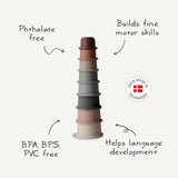 Mushie - Piramidka sensoryczna z kubeczków Stacking Cups Original