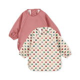 Konges Slojd - Wodoodporny fartuszek do jedzenia, coeur colore/faded rose
